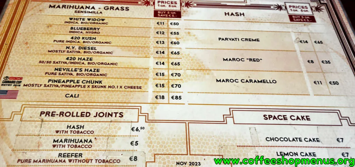 420 Cafe (de Kuil) Menu (Latest)