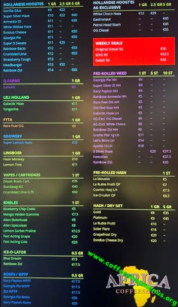Africa Menu (Latest)