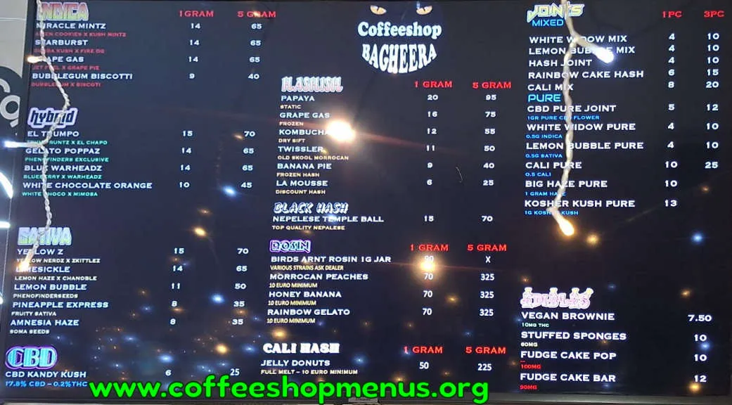 Bagheera Menu (Previous)