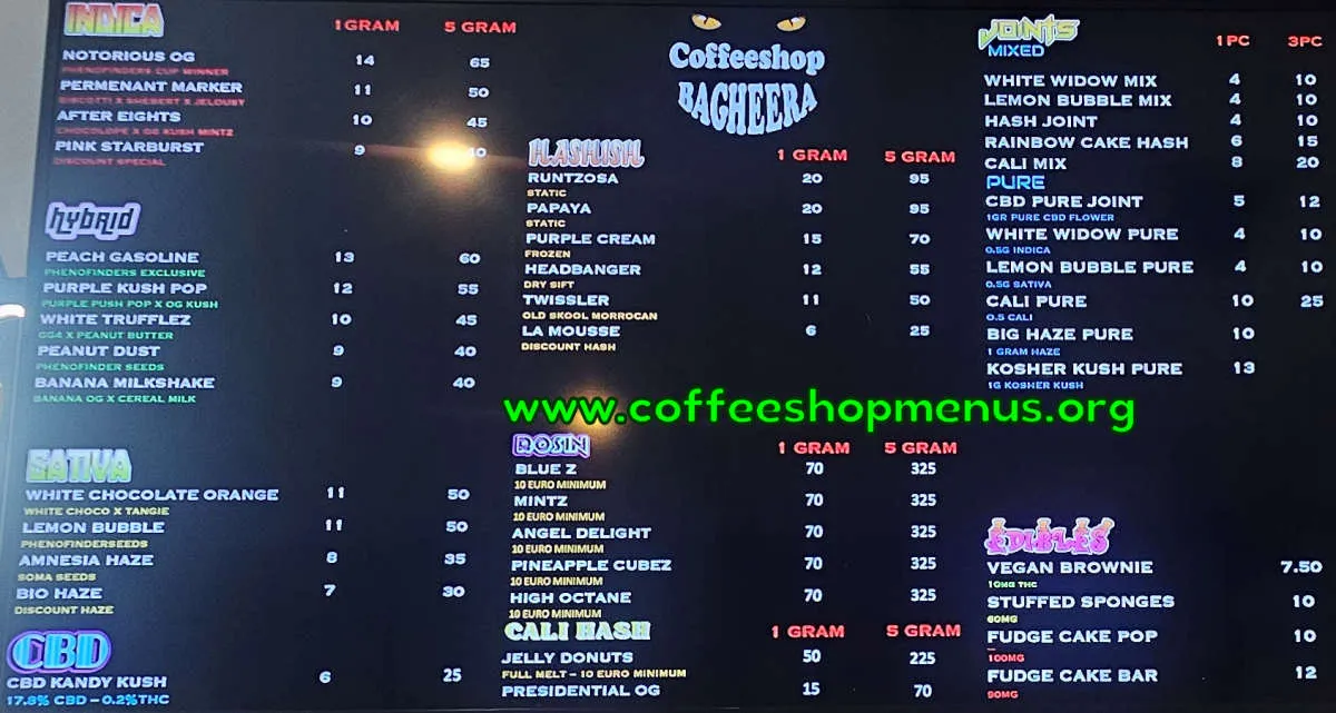 Bagheera Menu (Latest)