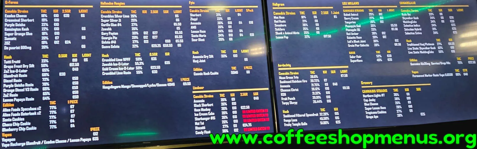 Black Widow Menu (Latest)