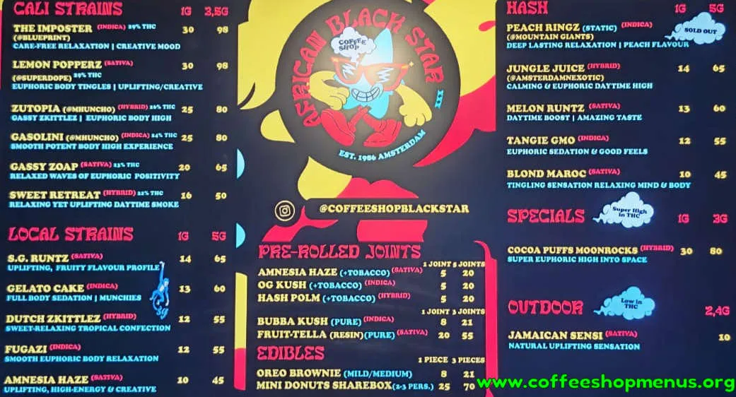 Blackstar Menu (Latest)