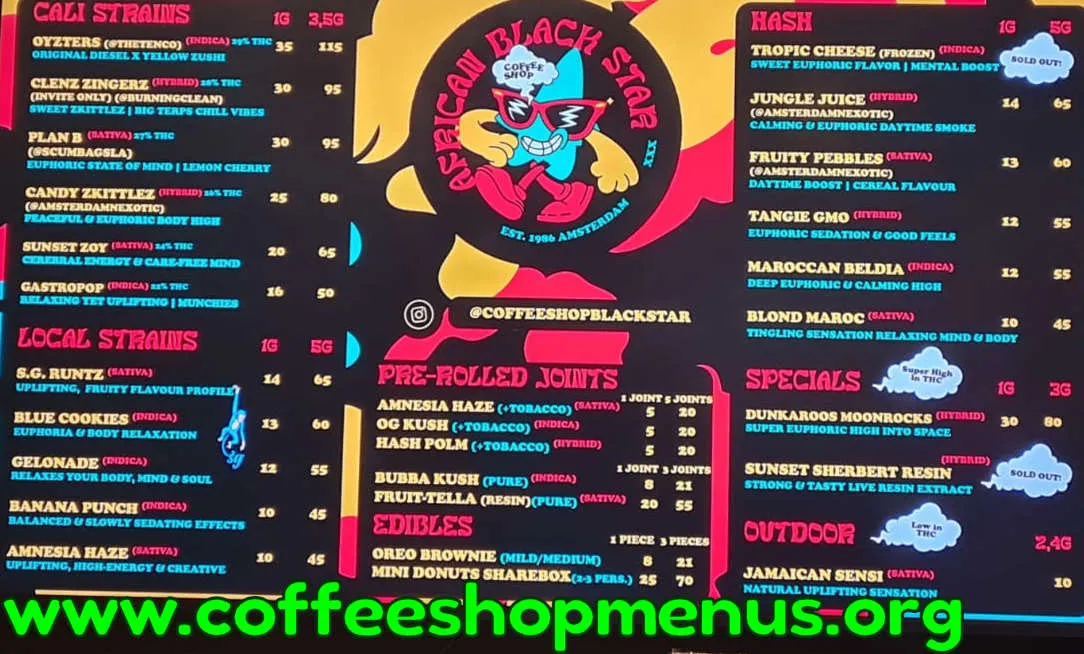 Blackstar Menu (Previous)