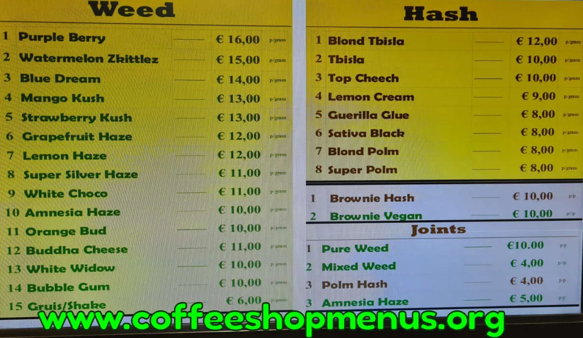 Cheech & Chong's 2 Menu (Latest)