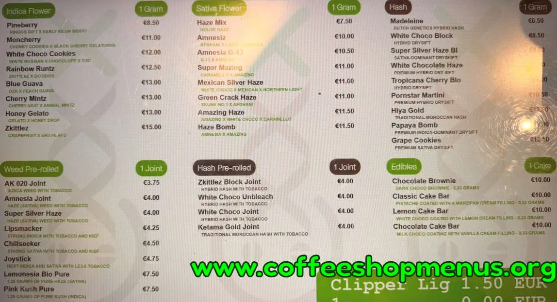 Coffeeshop Oost Menu (Latest)
