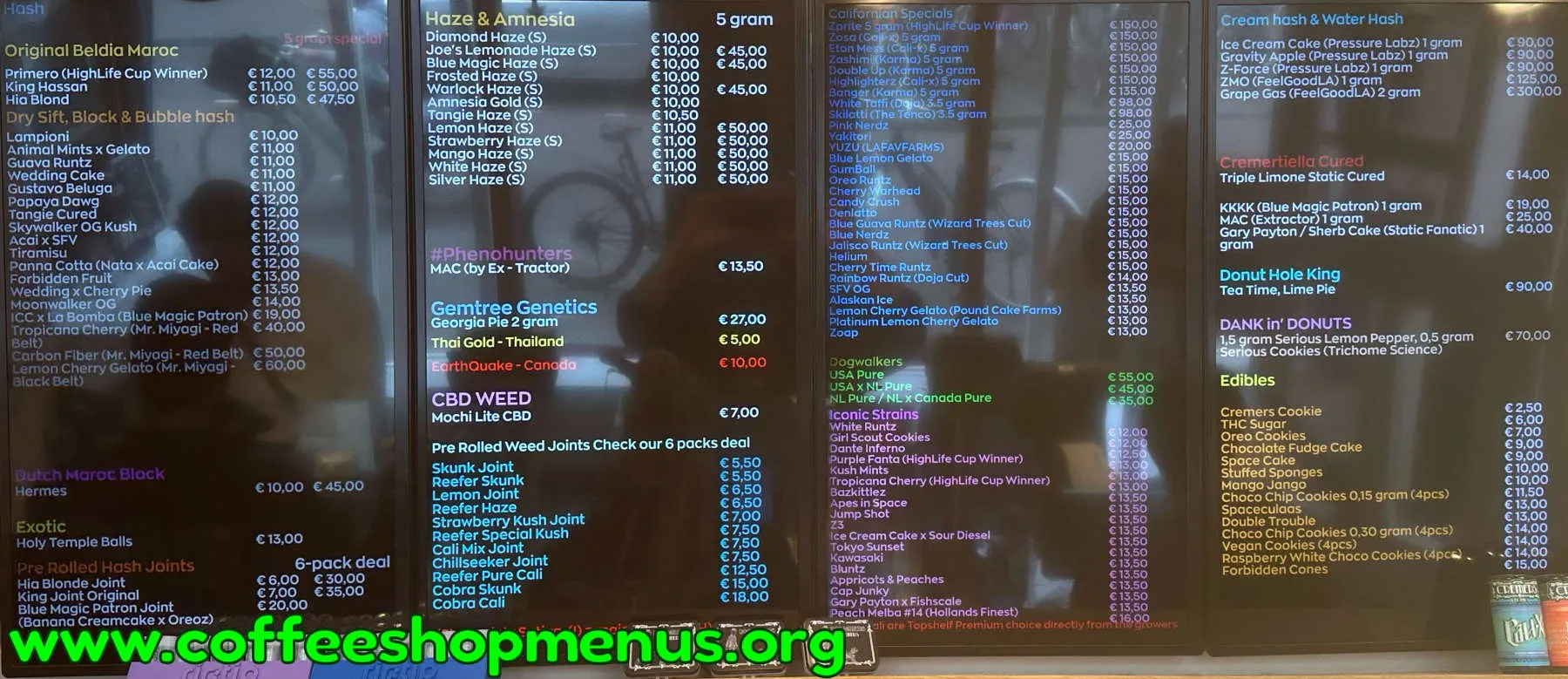 Cremers Menu (Latest)