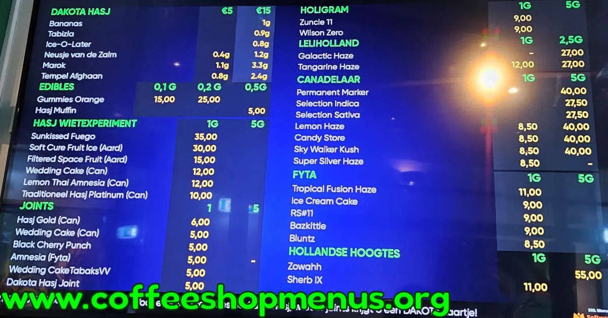 Dakota Menu (Latest)