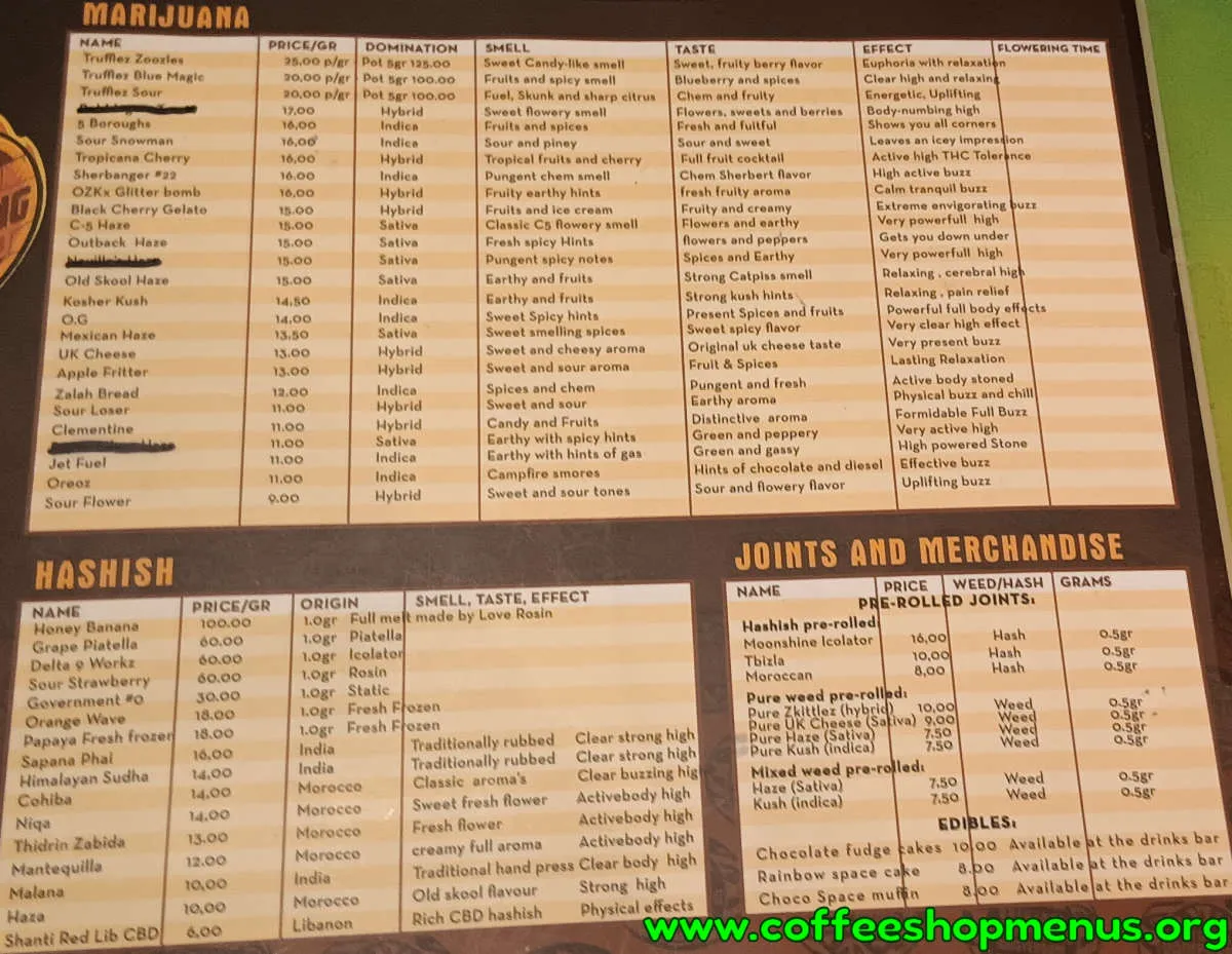 Dampkring Menu (Latest)