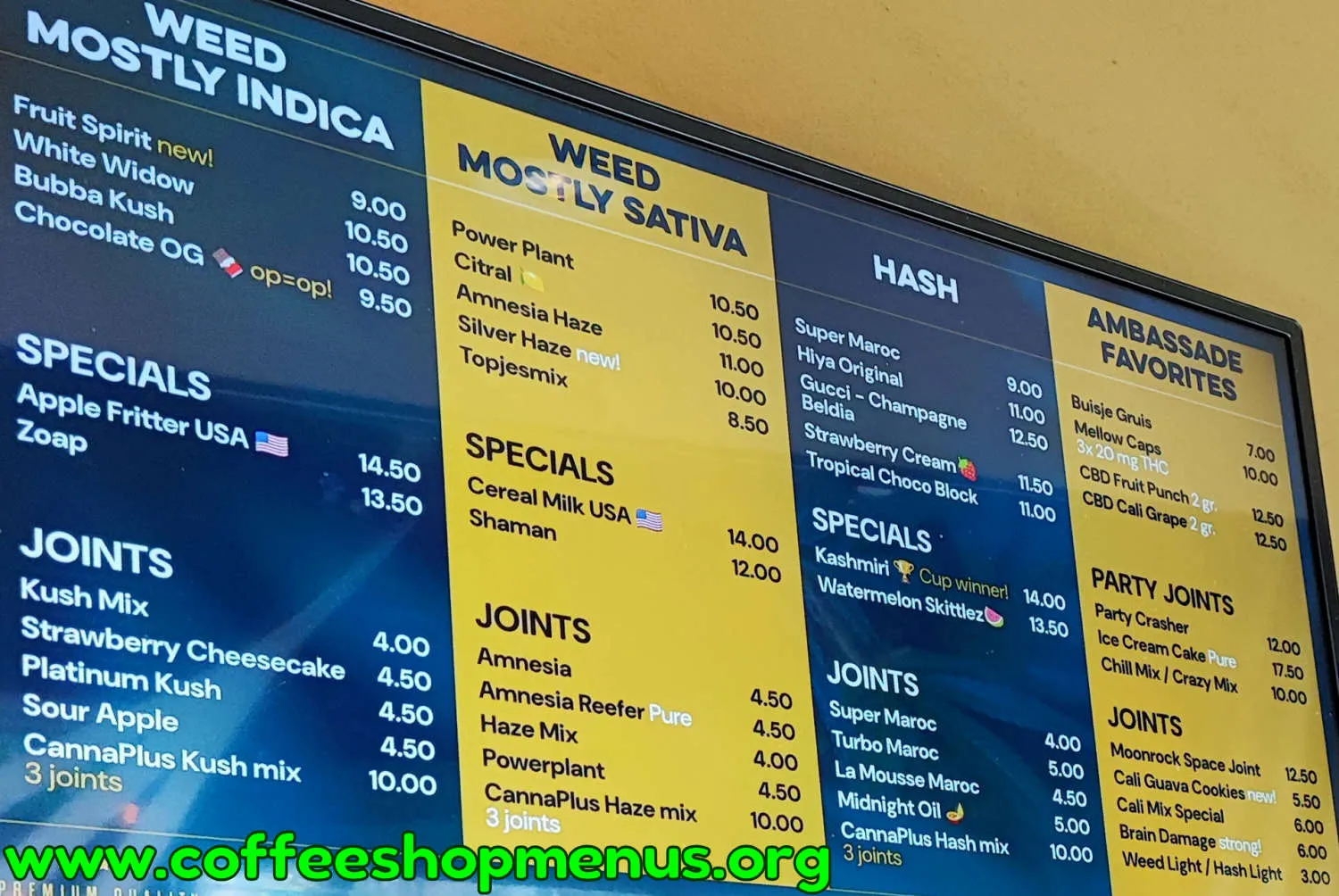 De Ambassade Menu (Latest)