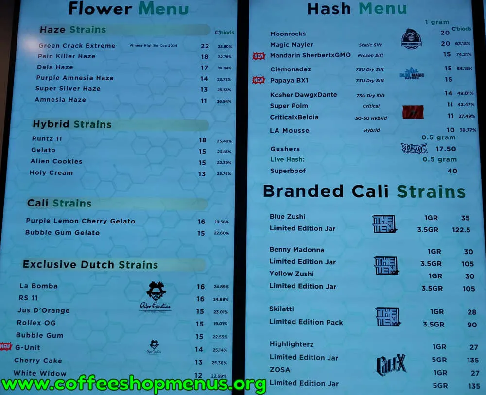 Doctor Green Menu (Previous)