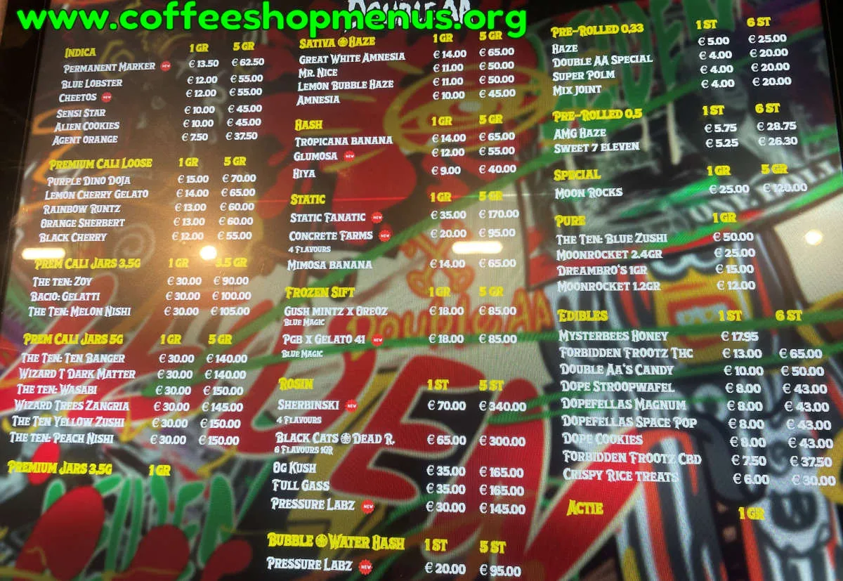 Double AA Menu (Latest)