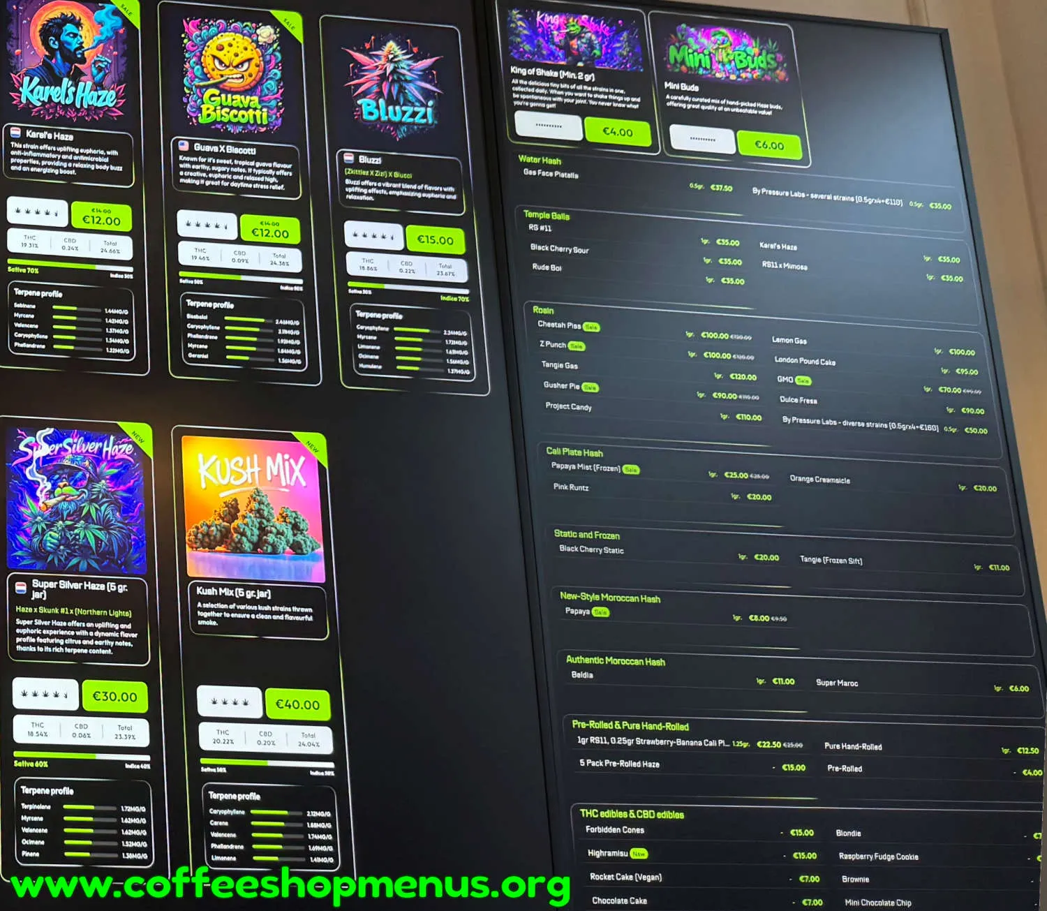 Green House Secret Farmers Menu (Latest)