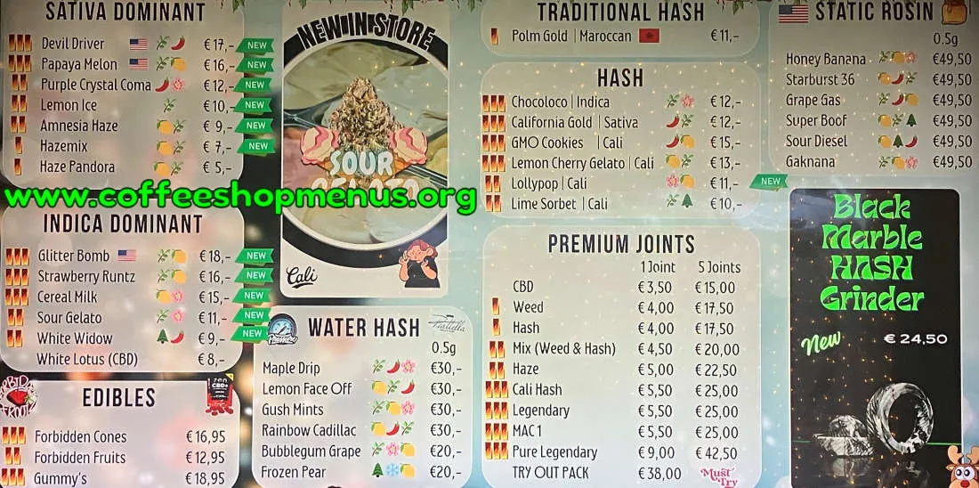 Green Valley Menu (Previous)