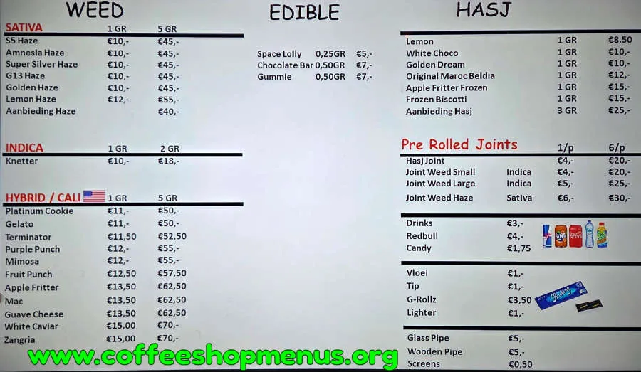 Joe Cool Menu (Latest)