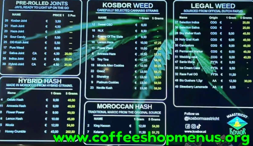 Kosbor Menu (Previous)