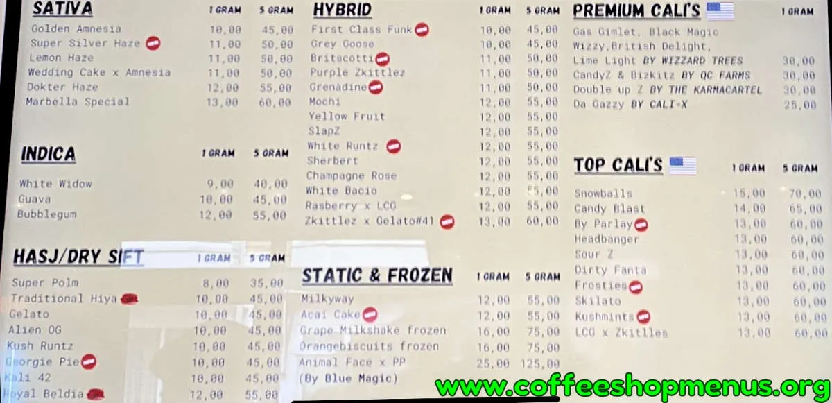 Marbella Special Farmers Menu (Latest)