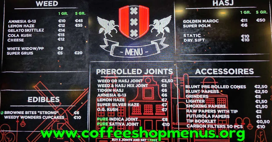 New Amsterdam Menu (Latest)