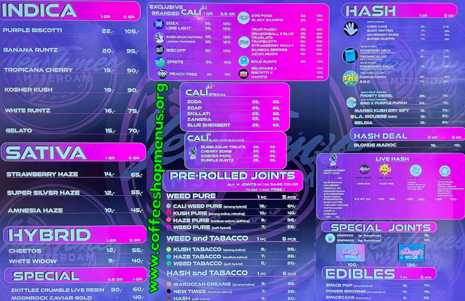 New Times Menu (Latest)