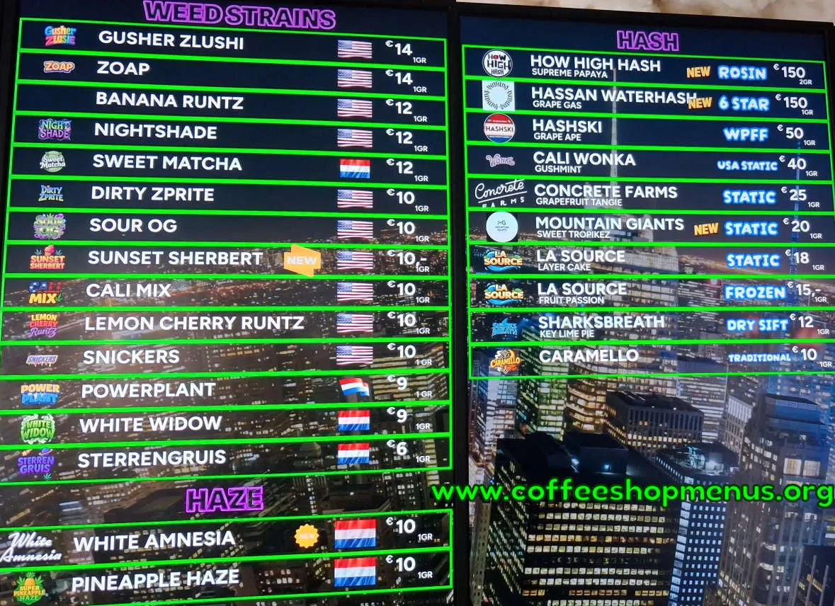 New York Menu (Latest)