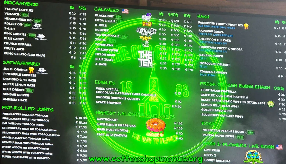 Old Church 2 Menu (Previous)