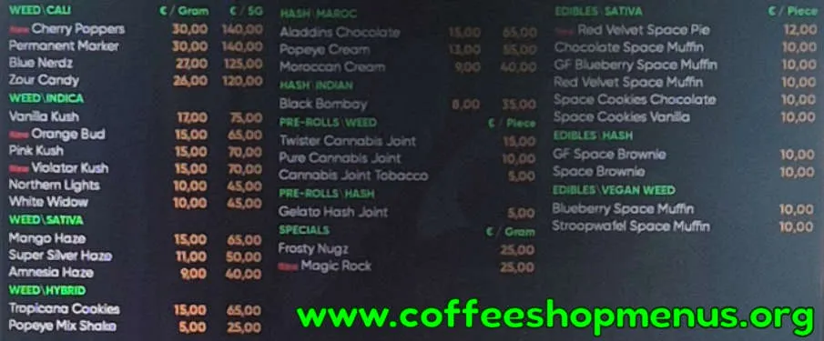 Popeye Menu (Latest)