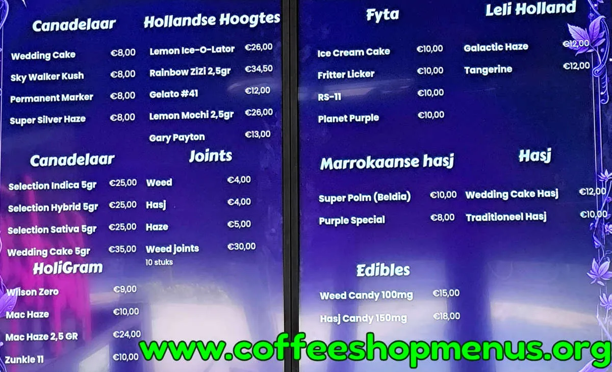 Purple Rain Menu (Latest)