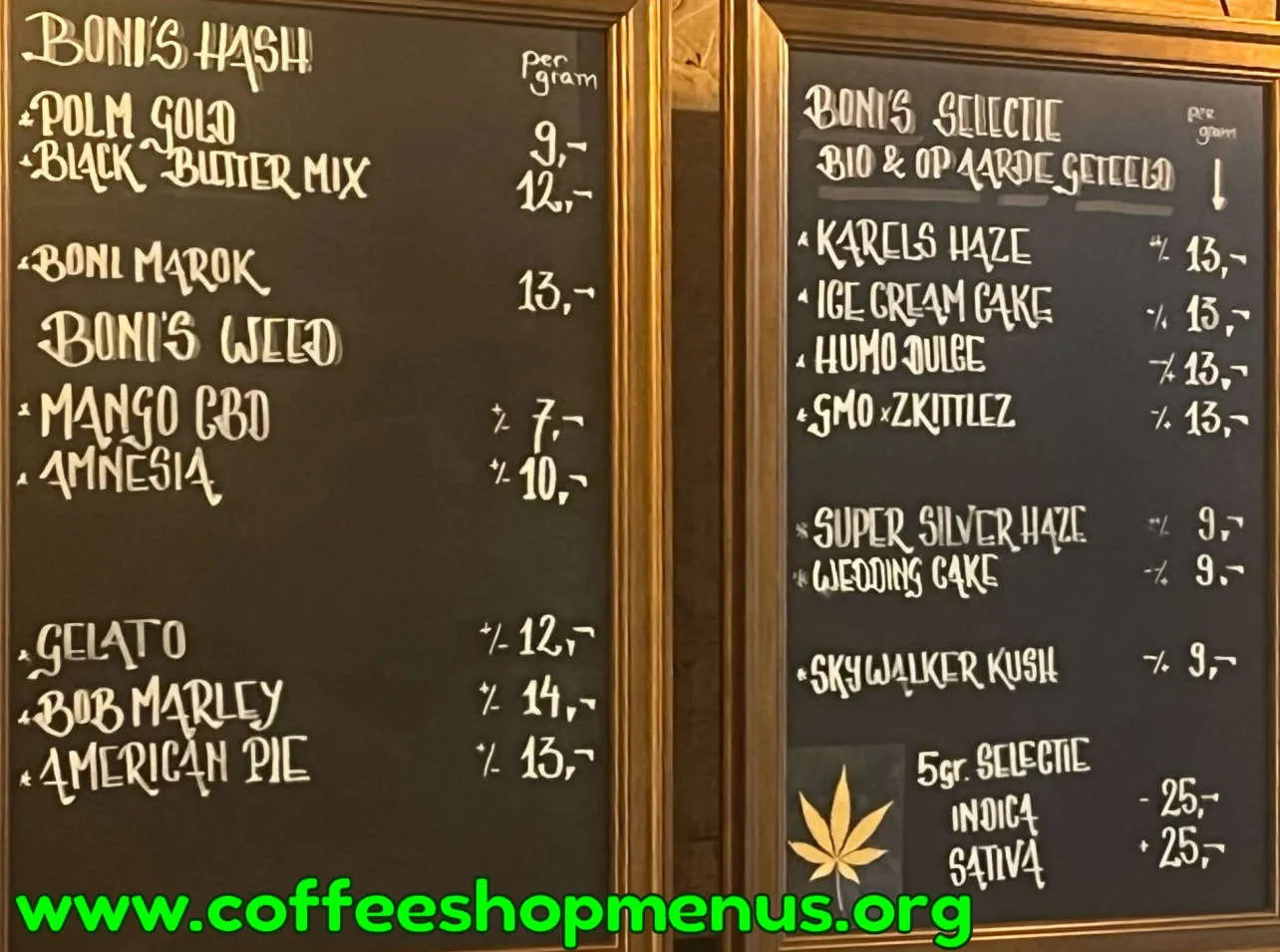 Rastafarihouse Boni Menu (Latest)