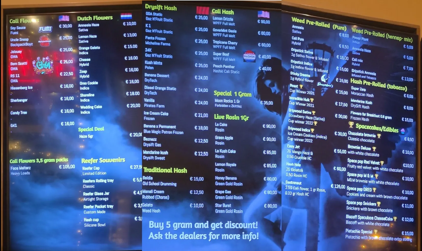 Reefer Menu (Previous)