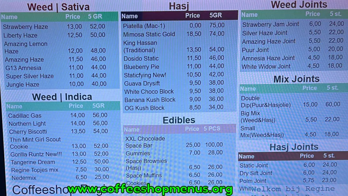 Regine Menu (Previous)