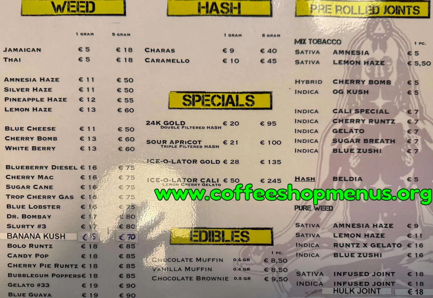 Saint Menu (Latest)