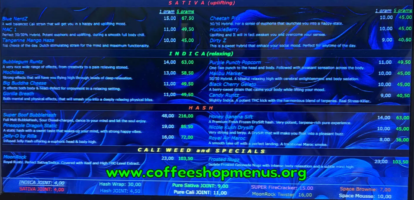 Sativa Menu (Previous)