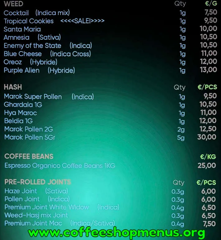 Skunk Station Menu (Previous)