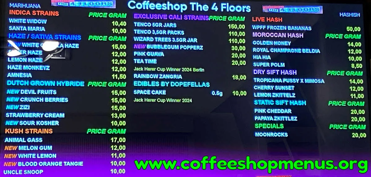 The 4 Floors Menu (Previous)