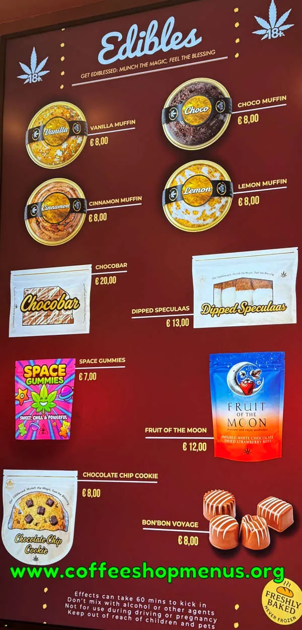 The Canna Club Menu (Previous)