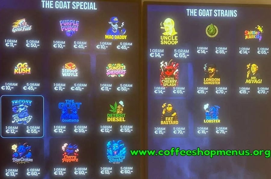 The Goat Menu (Latest)