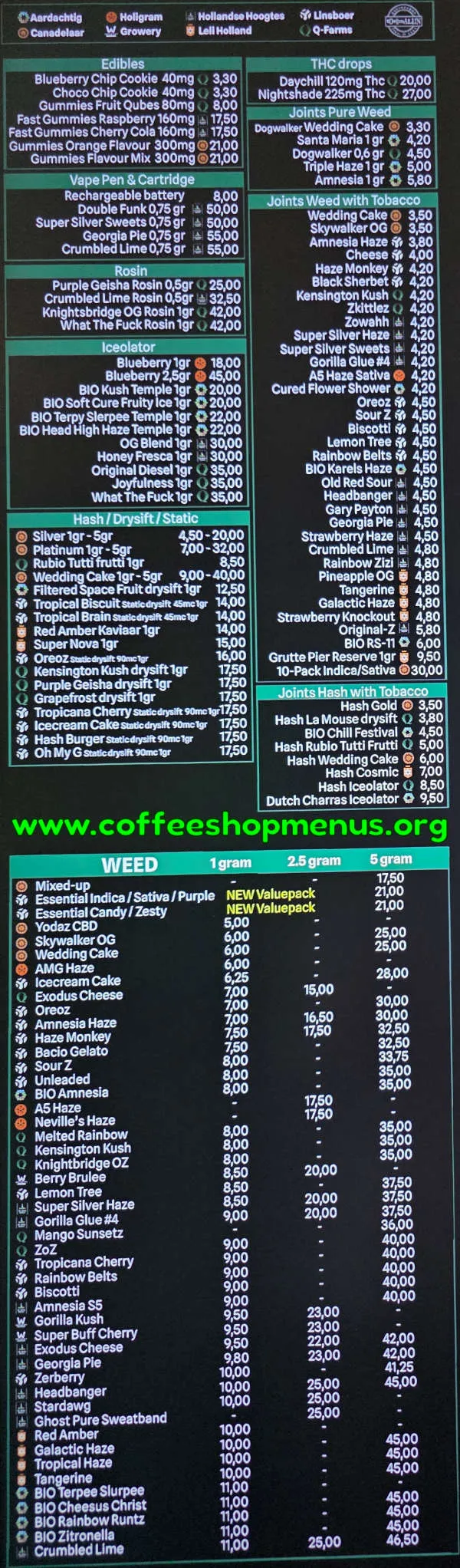 Toermalijn Menu (Latest)