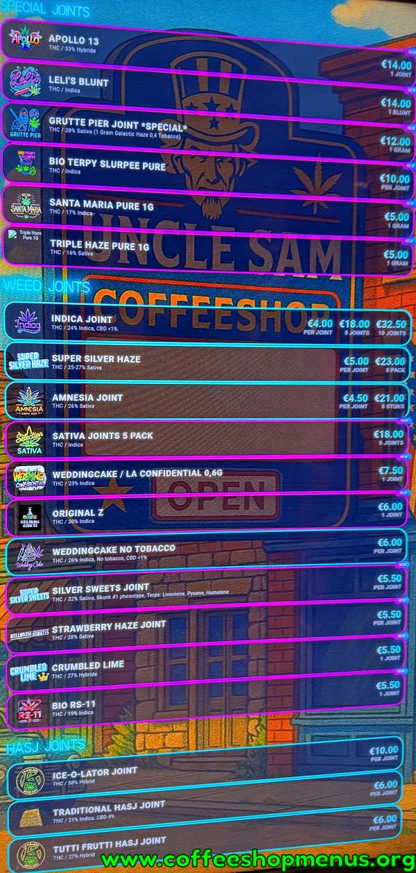 Uncle Sam Menu (Previous)