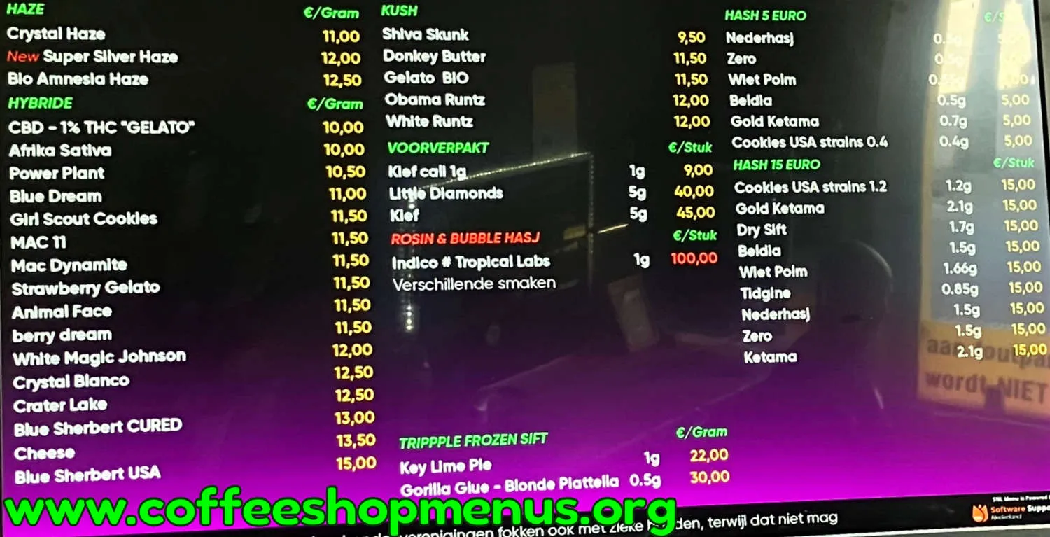 V.I.P. Shop Menu (Latest)